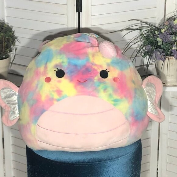 Squishmallows Wren Butterfly Pillow Plush Stuffed Toy Rainbow Tie-Dye Multicolor - Picture 6 of 15